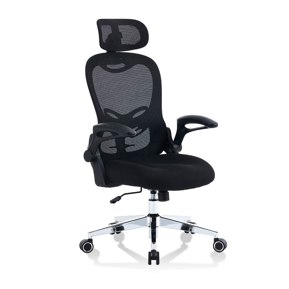 5140 Zwart/wit ergonomische mesh bureaustoel, High Back Computer Chair